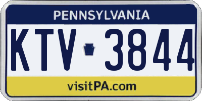PA license plate KTV3844