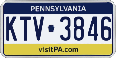 PA license plate KTV3846