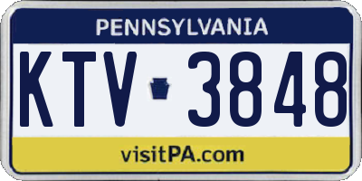 PA license plate KTV3848