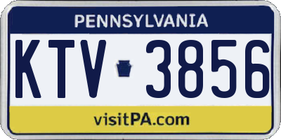PA license plate KTV3856