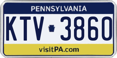 PA license plate KTV3860