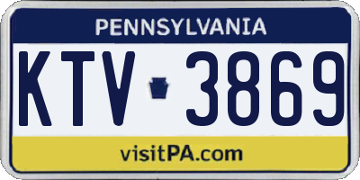 PA license plate KTV3869