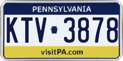 PA license plate KTV3878