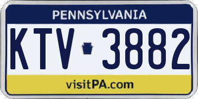 PA license plate KTV3882