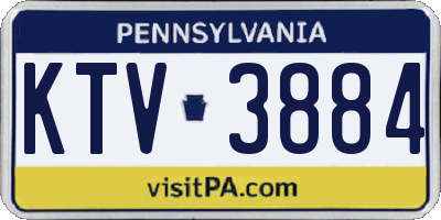 PA license plate KTV3884