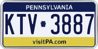 PA license plate KTV3887