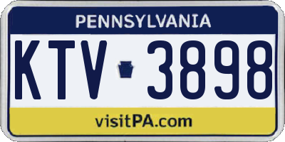 PA license plate KTV3898