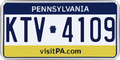 PA license plate KTV4109