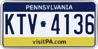 PA license plate KTV4136