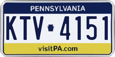 PA license plate KTV4151