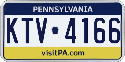 PA license plate KTV4166