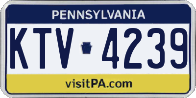 PA license plate KTV4239