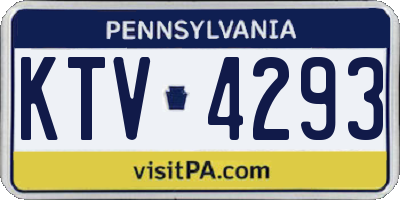 PA license plate KTV4293