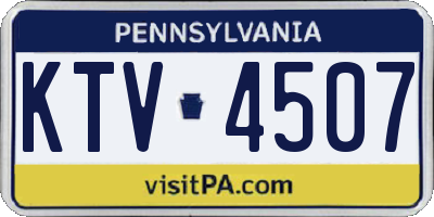 PA license plate KTV4507