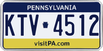 PA license plate KTV4512
