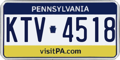 PA license plate KTV4518