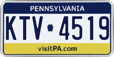 PA license plate KTV4519