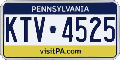 PA license plate KTV4525