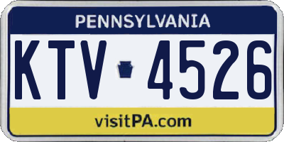 PA license plate KTV4526