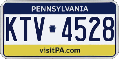 PA license plate KTV4528