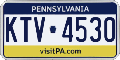 PA license plate KTV4530