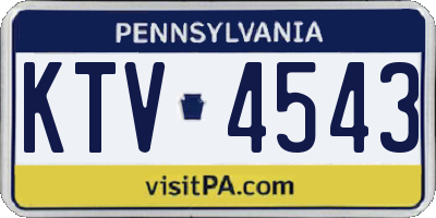 PA license plate KTV4543