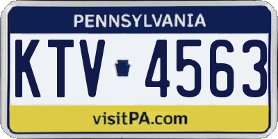 PA license plate KTV4563