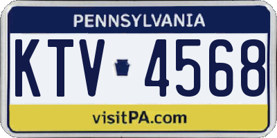PA license plate KTV4568
