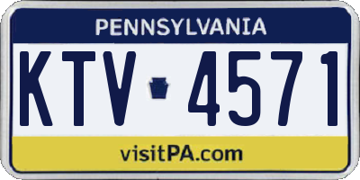 PA license plate KTV4571