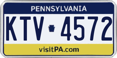 PA license plate KTV4572