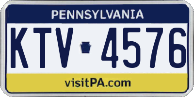 PA license plate KTV4576