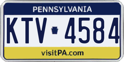 PA license plate KTV4584