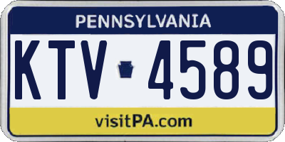 PA license plate KTV4589