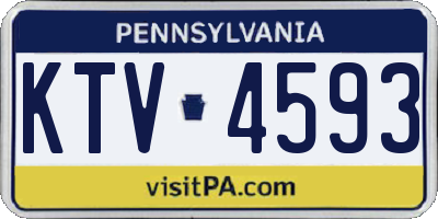 PA license plate KTV4593
