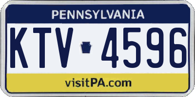 PA license plate KTV4596