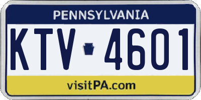PA license plate KTV4601