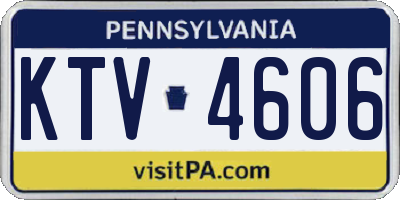 PA license plate KTV4606