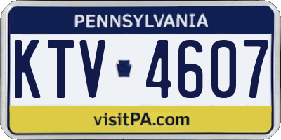 PA license plate KTV4607