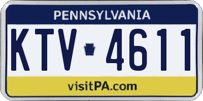 PA license plate KTV4611