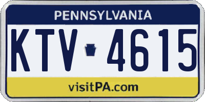 PA license plate KTV4615
