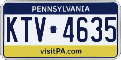 PA license plate KTV4635