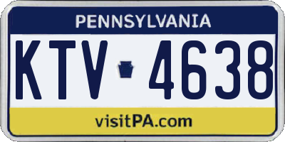 PA license plate KTV4638