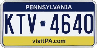 PA license plate KTV4640