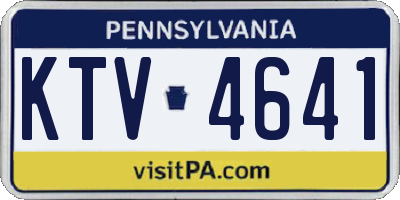 PA license plate KTV4641