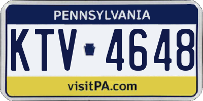PA license plate KTV4648