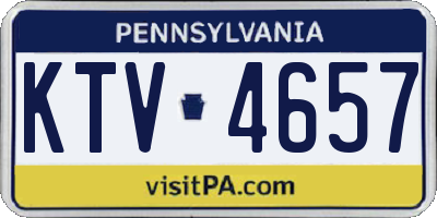 PA license plate KTV4657