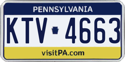 PA license plate KTV4663
