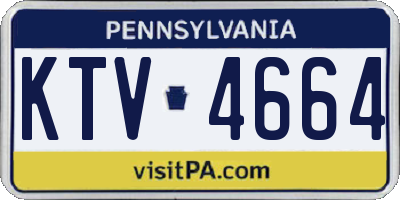 PA license plate KTV4664