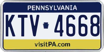 PA license plate KTV4668