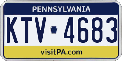 PA license plate KTV4683